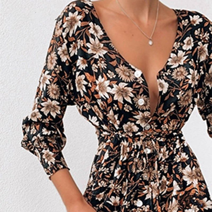 Women Floral Boho Party Dress Sexy Ladies Clothes Dresses - Jointcorp