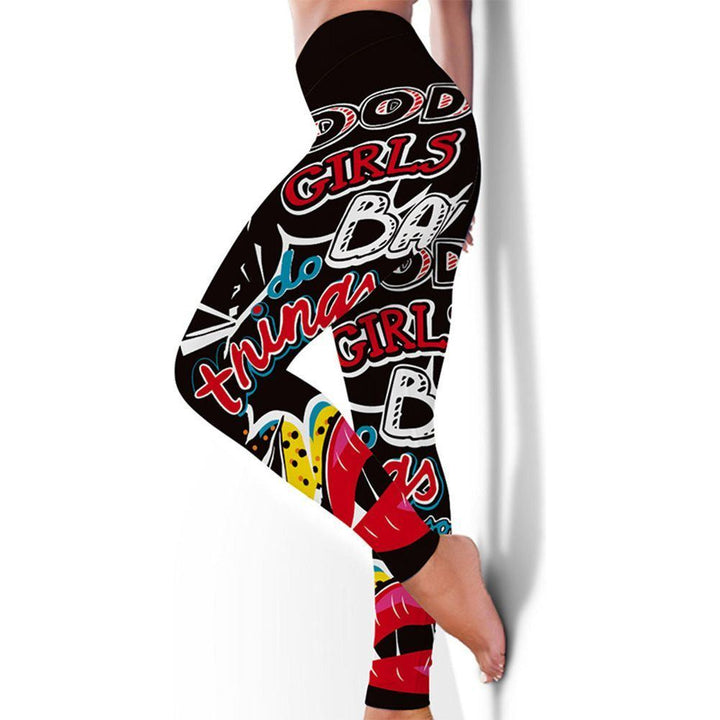 New Fitness High Elasticity Sweat-Absorbent Digital Printing Flower Butterfly Leggings High Waist Slim Yoga Pants Leggings Women - Jointcorp
