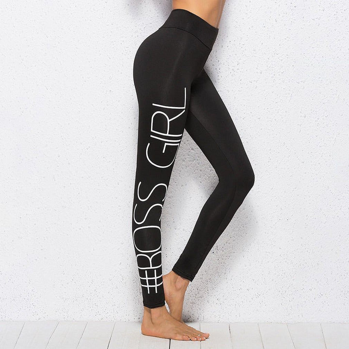 New Yoga Pants Trendy Slim Leggings BO SS GIRL Printed Sweatpants Skinny Sweatpants - Jointcorp