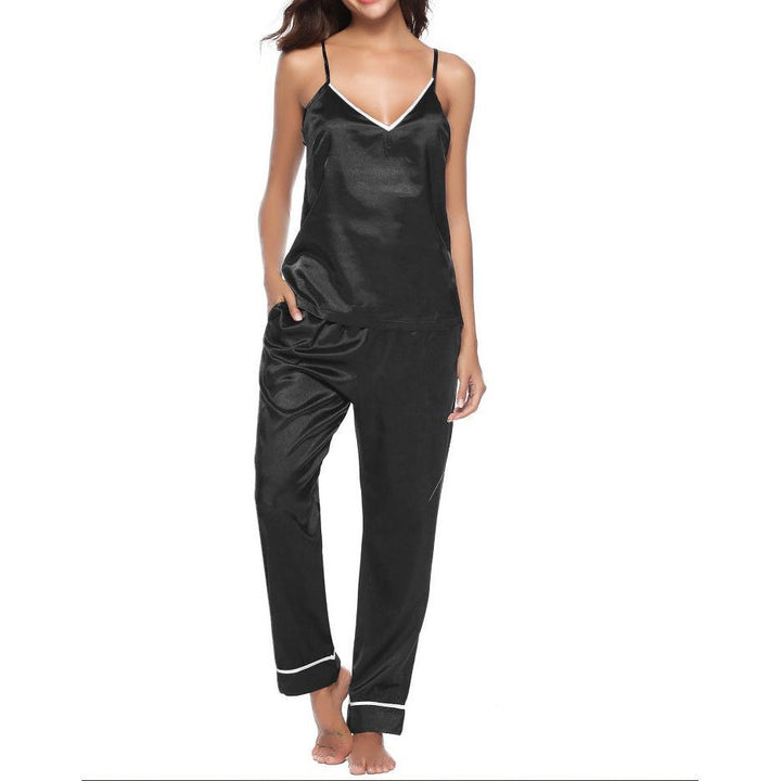 Silk Sling Plus Trousers Two-Piece Comfortable Pajamas - Jointcorp