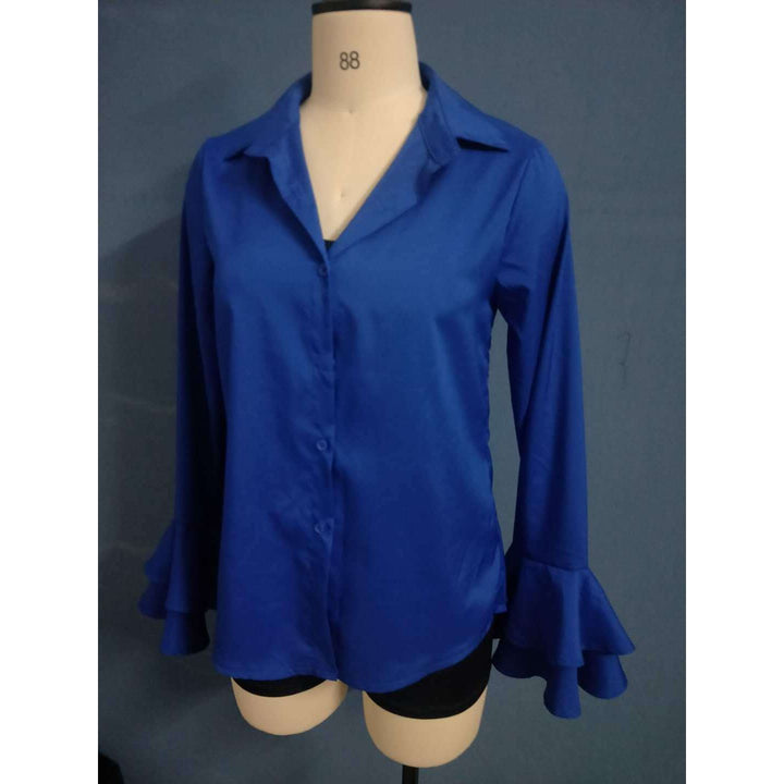 Autumn Cross-border Exclusively For Women Chiffon Casual Long-sleeved Shirt Tops