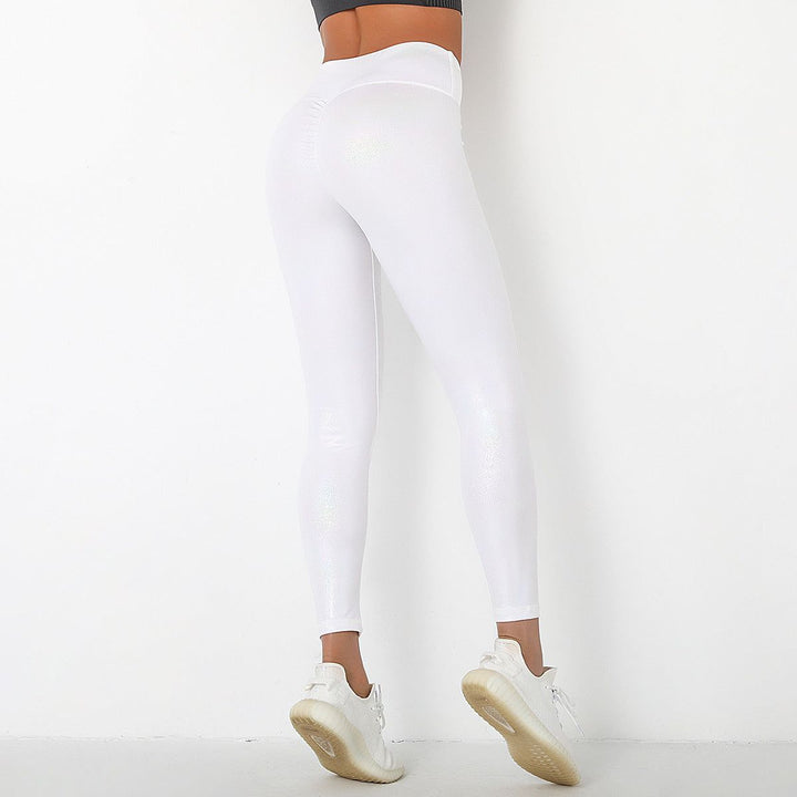 Smooth Bright Color Leggings Fitness Yoga Elastic Hip Pants - Jointcorp