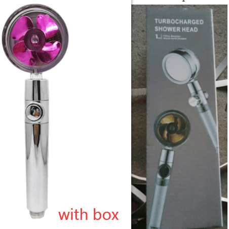 Shower Head Water Saving Flow 360 Degrees Rotating With Small Fan ABS Rain High Pressure Spray Nozzle Bathroom Accessories