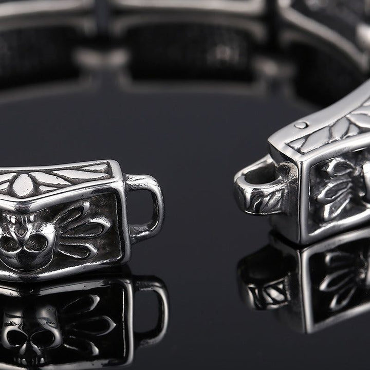 Distressed Punk Lace Skull Men's Bracelet - Jointcorp