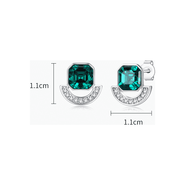 Necklace S925 Sterling Silver Square Jewelry Set - Jointcorp