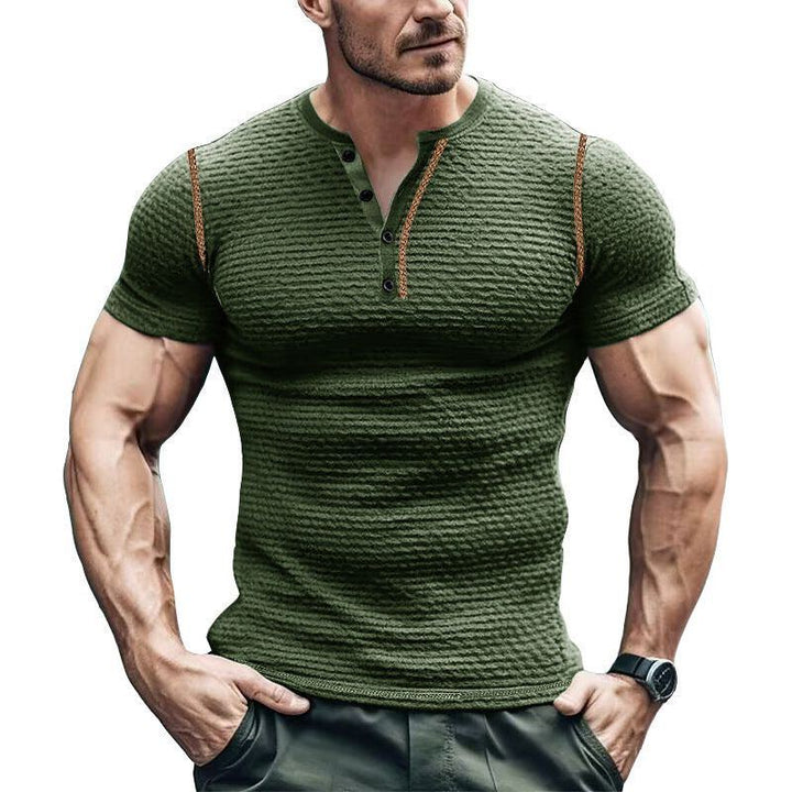 Summer Men's Sports Fitness Slim Fit Breathable Short Sleeve T-shirt Top - Jointcorp