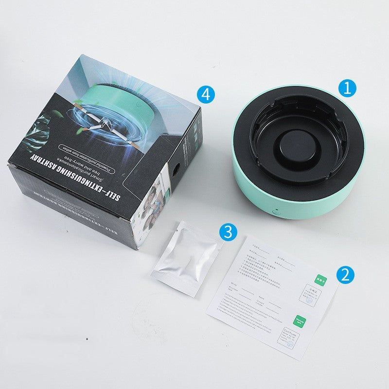 Smoke Removal Air Purification Ashtray Automatic Purifier Ashtray Portable