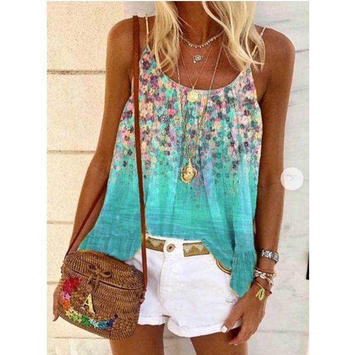 New Printing Loose Cotton Women's Suspender Vest - Jointcorp
