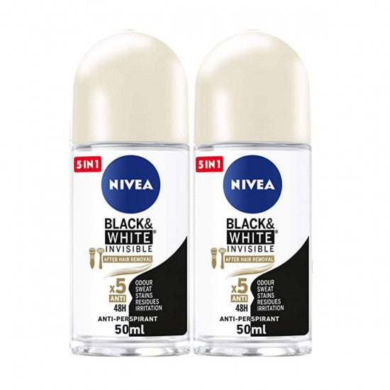 Nivea Roll on Black White Invisible Protect 2X50 ml