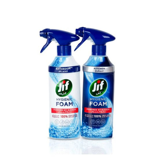 Jif Foam Spray Kitchen+Bathroom 2 X450ML