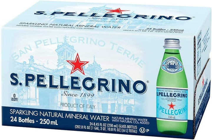 San Pellegrino Sparkling Water Glass Bottle 4x6x250ml