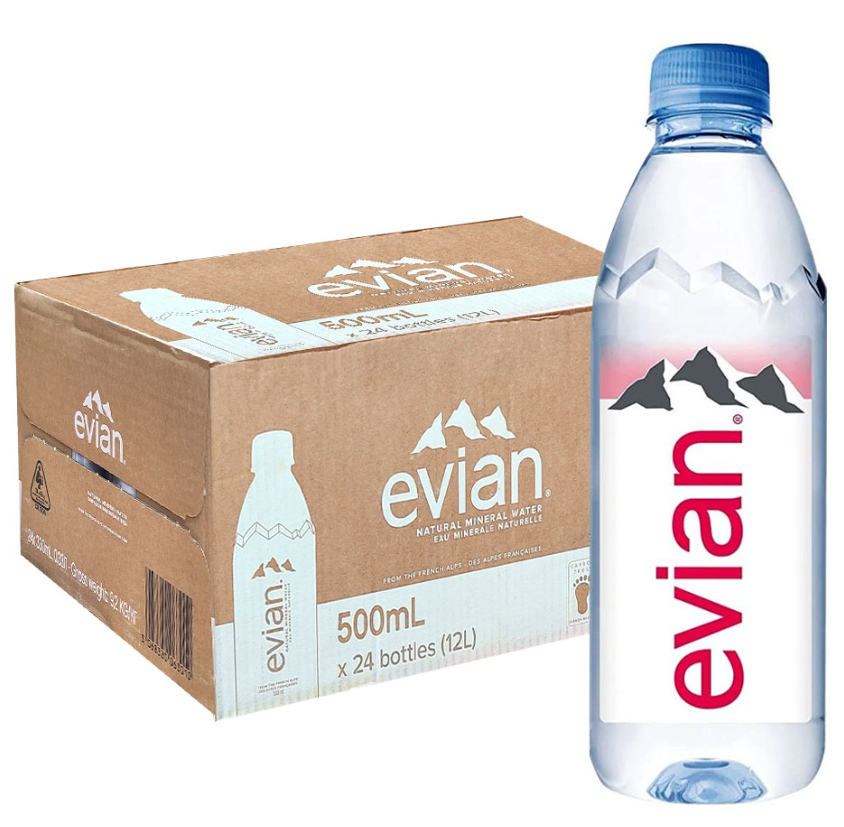 EVIAN Natural Mineral Water- 4 X 6 X 500 ml( OUTER PACK)