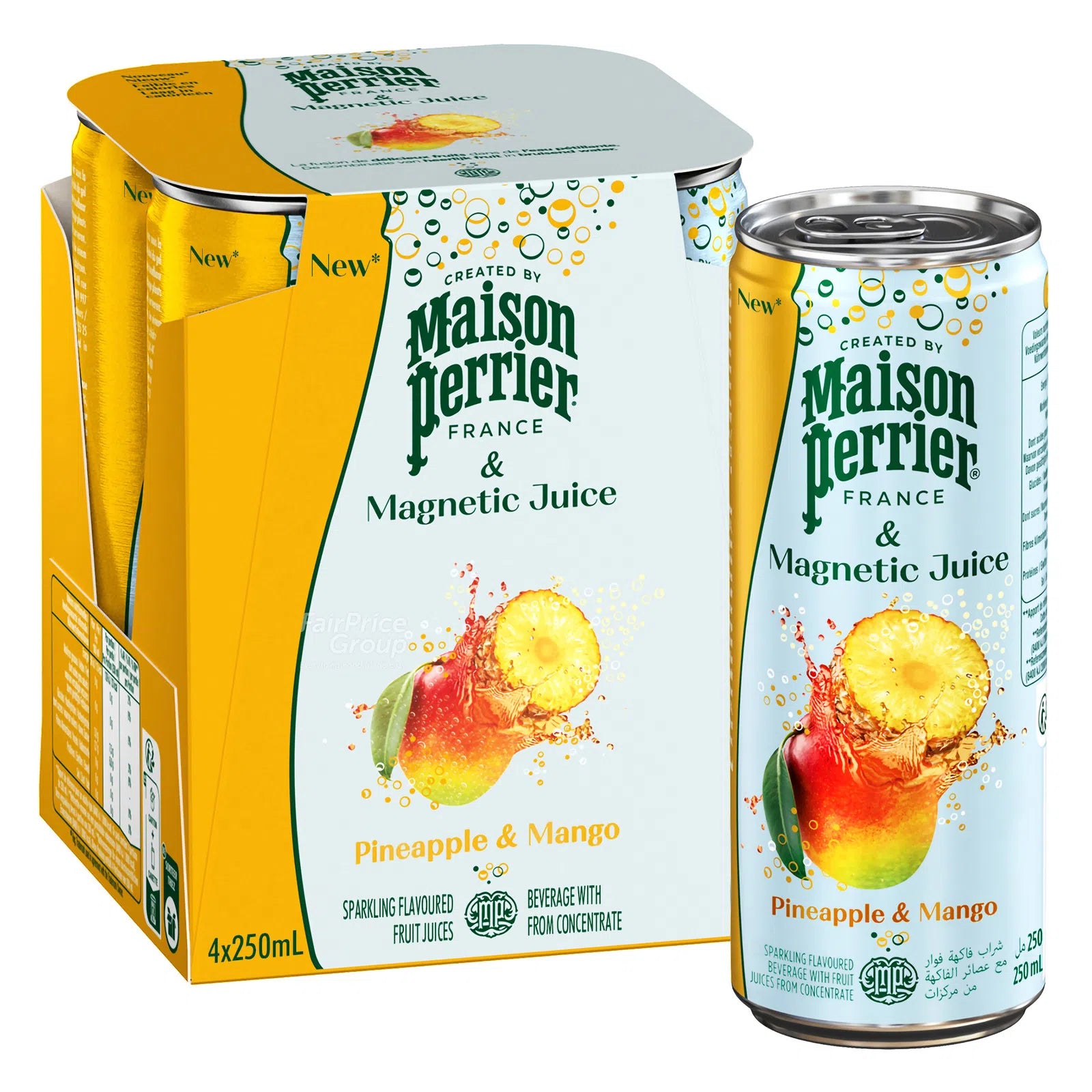 Maison Perrier Magnetic Pineapple & Mango 4X250ML