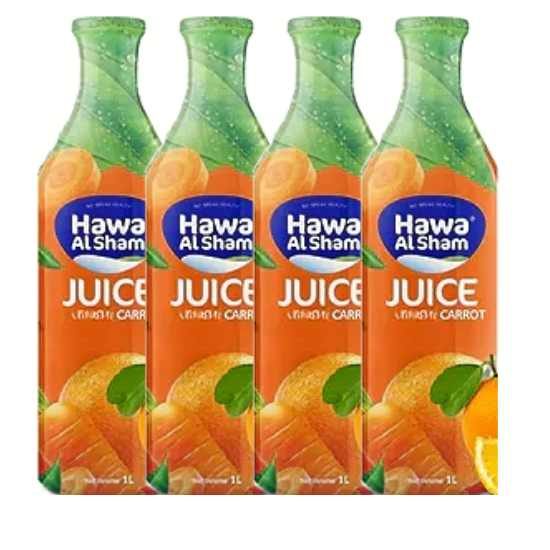 Hawa al Sham Orange & Carrot Natural Juice 4X1 Ltr