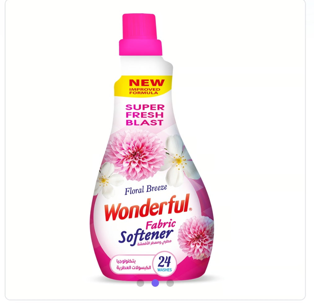 Wonderful Fabric Softner Pink Flower 12 X 800 ml