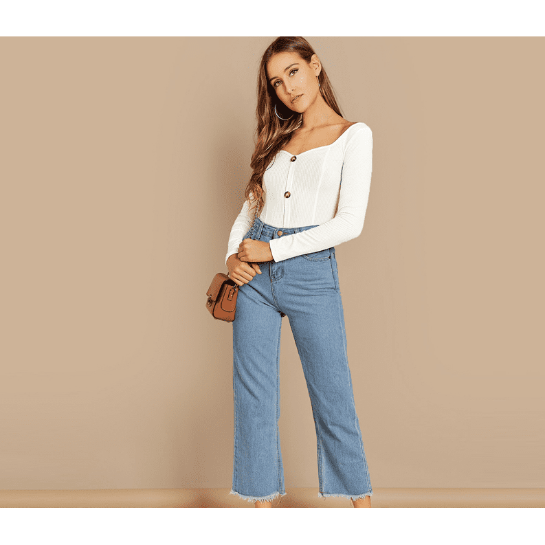 White Office Lady V Neck Pullovers Workwear Women Tshirt Top