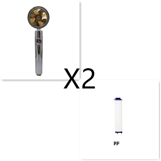 Shower Head Water Saving Flow 360 Degrees Rotating With Small Fan ABS Rain High Pressure Spray Nozzle Bathroom Accessories