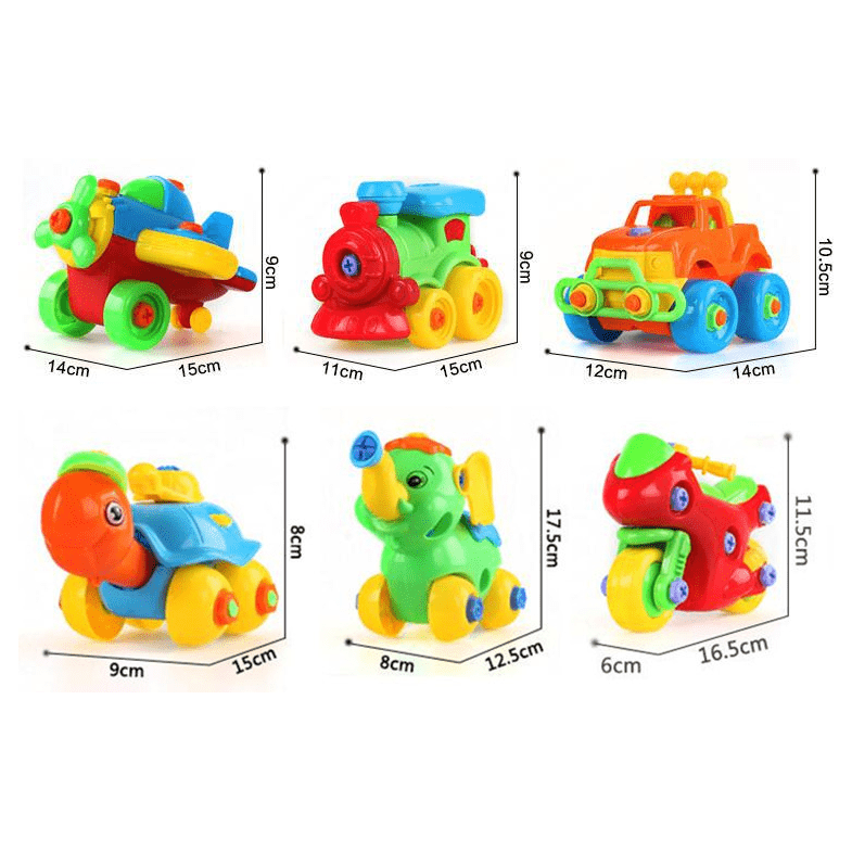 Disassembly Assembly Blocks Toys DIY Motorcycle Car Modeling Building Construction Nuts Toys For Children Gifts