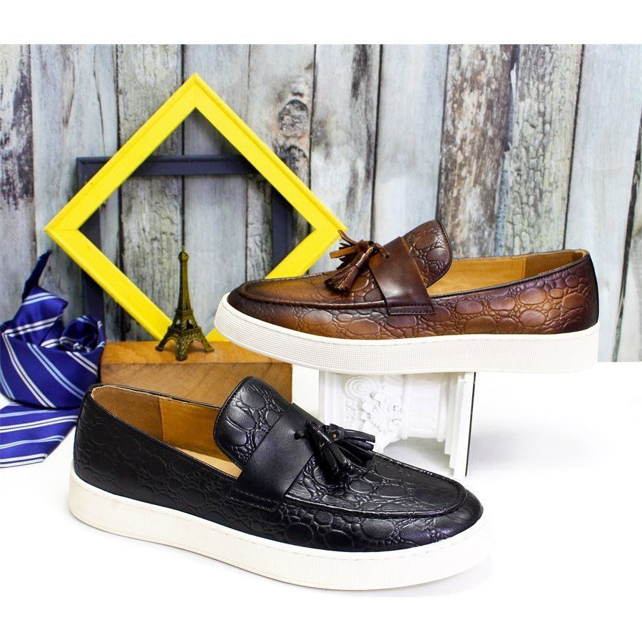 Men's Flat Casual Leather Shoes - Jointcorp