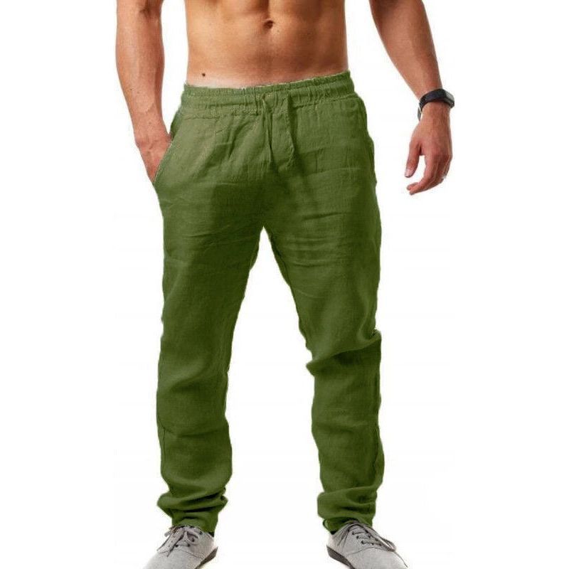Summer Men's Breathable Linen Loose Leisure Sports Trousers - Jointcorp