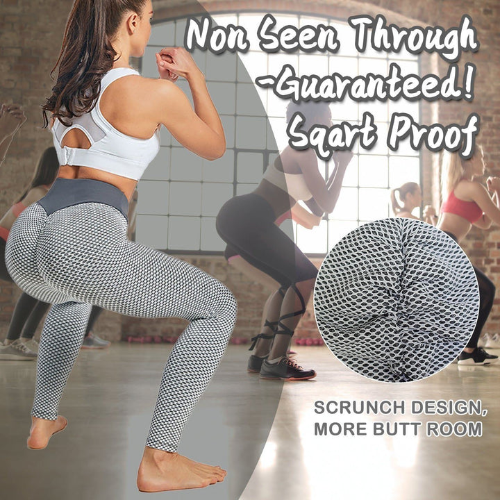 TIK Tok Leggings Women Butt Lifting Workout Tights Plus Size Sports High Waist Yoga Pants Light Grey - Jointcorp