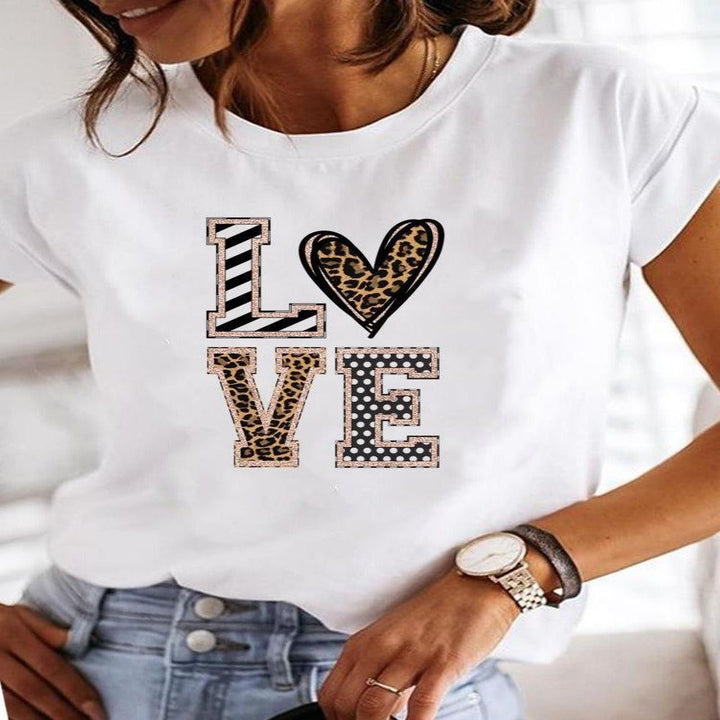 Women's Casual Short-sleeved Printed T-shirt - Jointcorp