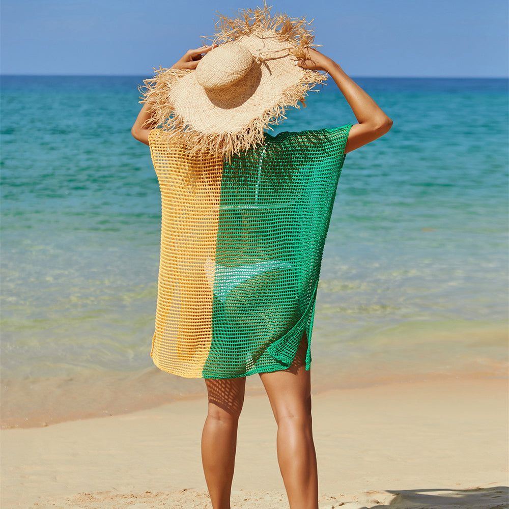 Beach Hollow Out Tops Cover-Up Knit Bikini Over-Blouse - Jointcorp