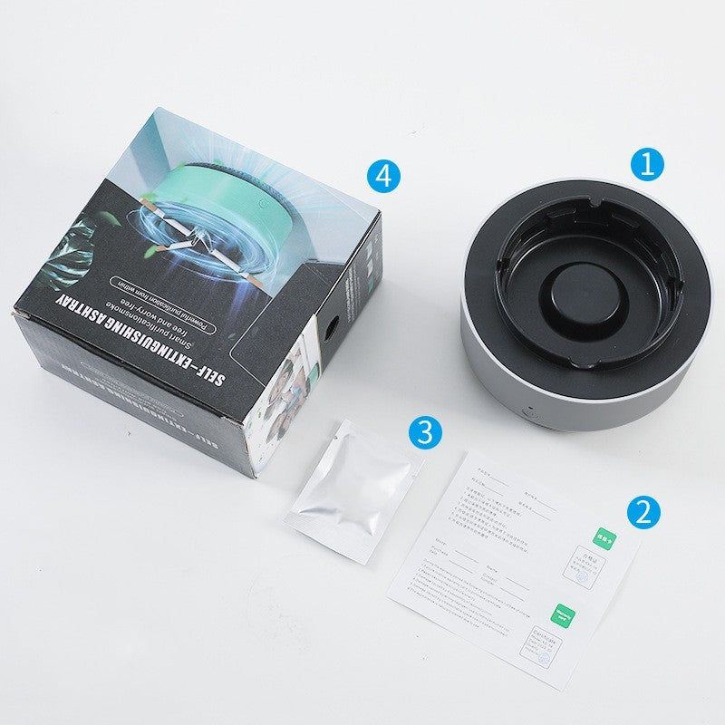 Smoke Removal Air Purification Ashtray Automatic Purifier Ashtray Portable