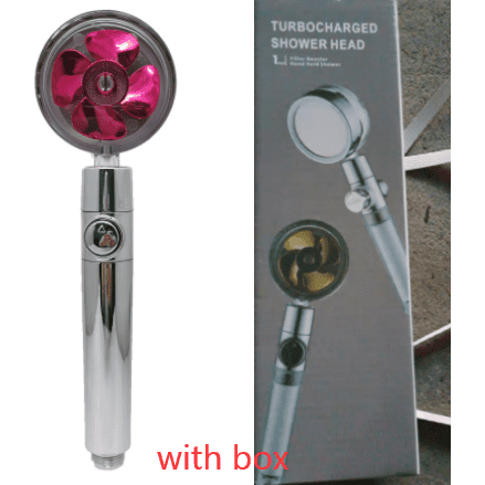 Shower Head Water Saving Flow 360 Degrees Rotating With Small Fan ABS Rain High Pressure Spray Nozzle Bathroom Accessories