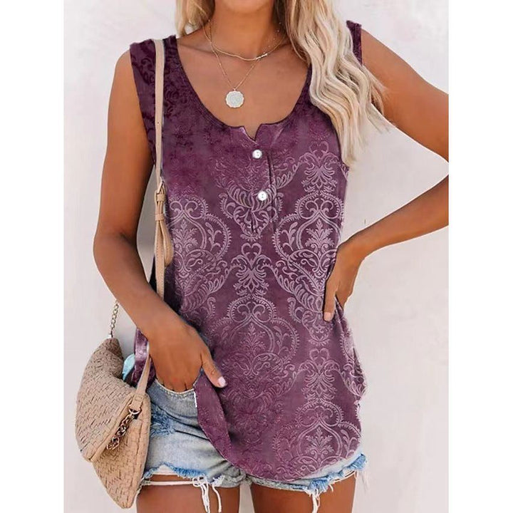 Women's Printed Loose Casual Vest - Jointcorp