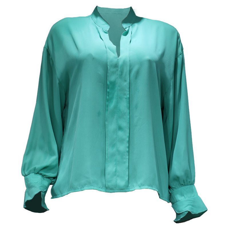 Women's Autumn Solid Color Elegant Versatile Casual Long Sleeve Chiffon Shirt - Jointcorp