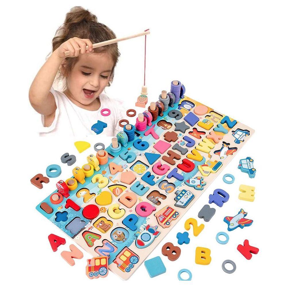 Montessori Educational Wooden Toys for Kids Montessori Toys Board Math Fishing  Montessori Toys Educational for 1 2 3 Years Old