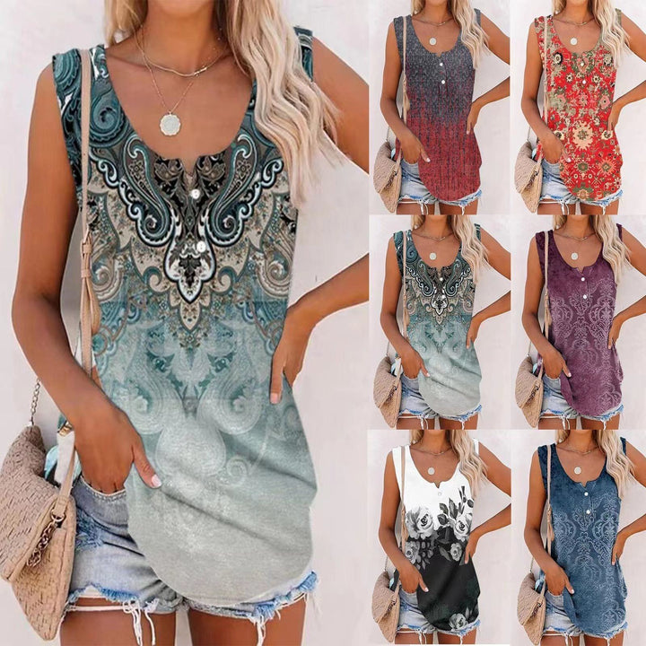 Women's Printed Loose Casual Vest - Jointcorp
