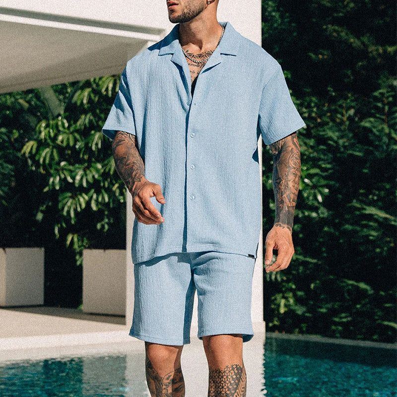 Men's Street Printing T-shirt Summer Short Sleeve Suit - Jointcorp