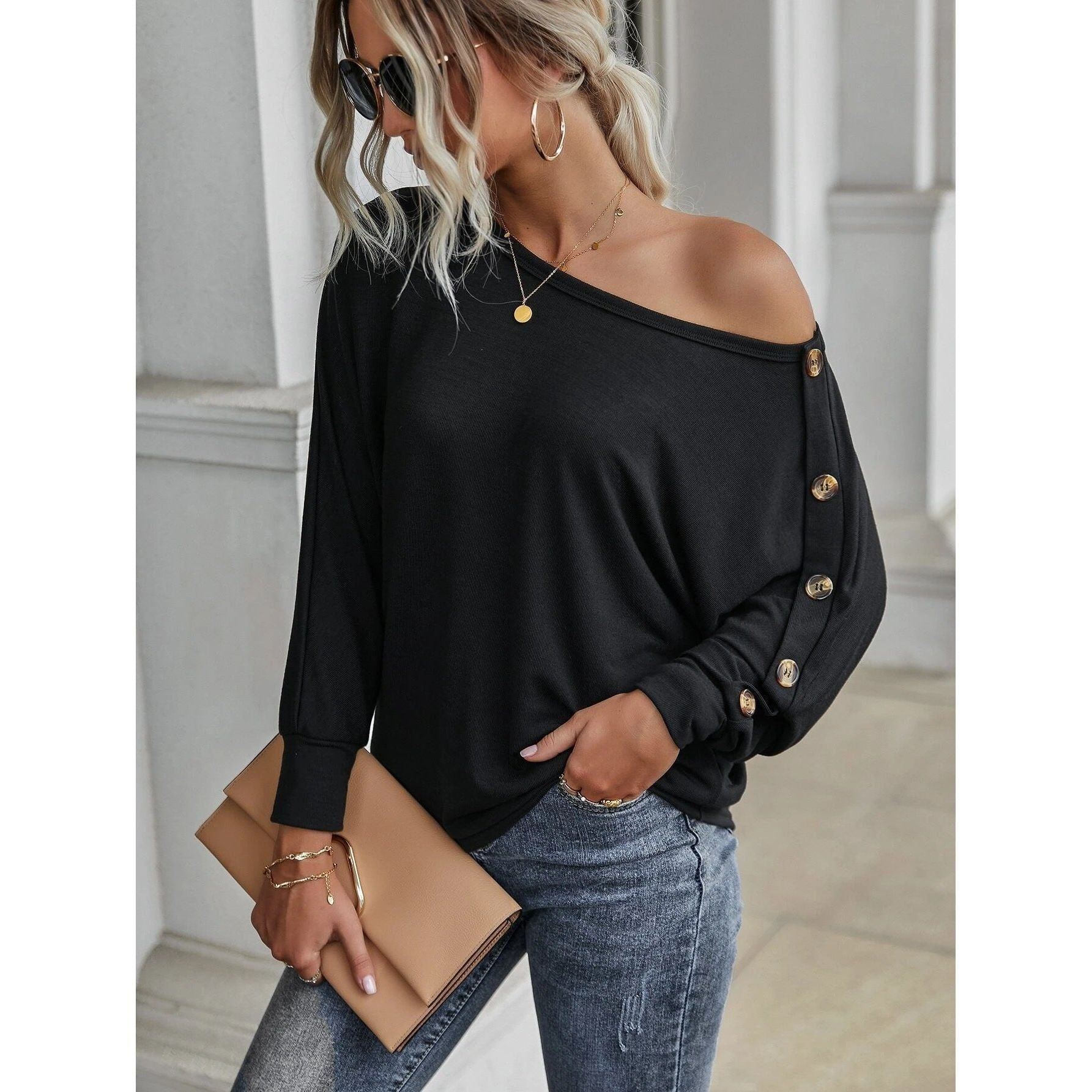 Women's Autumn And Winter New Button Long Sleeve Lady Temperament Commuter Shirt