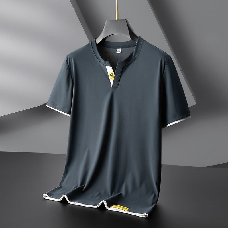Trendy Fashion Men's V-neck Short Sleeve T-shirt - Jointcorp