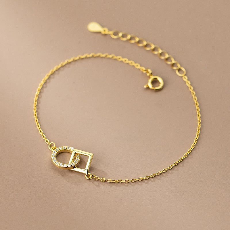 S925 Silver Bracelet Female Refined Rhinestone - Jointcorp