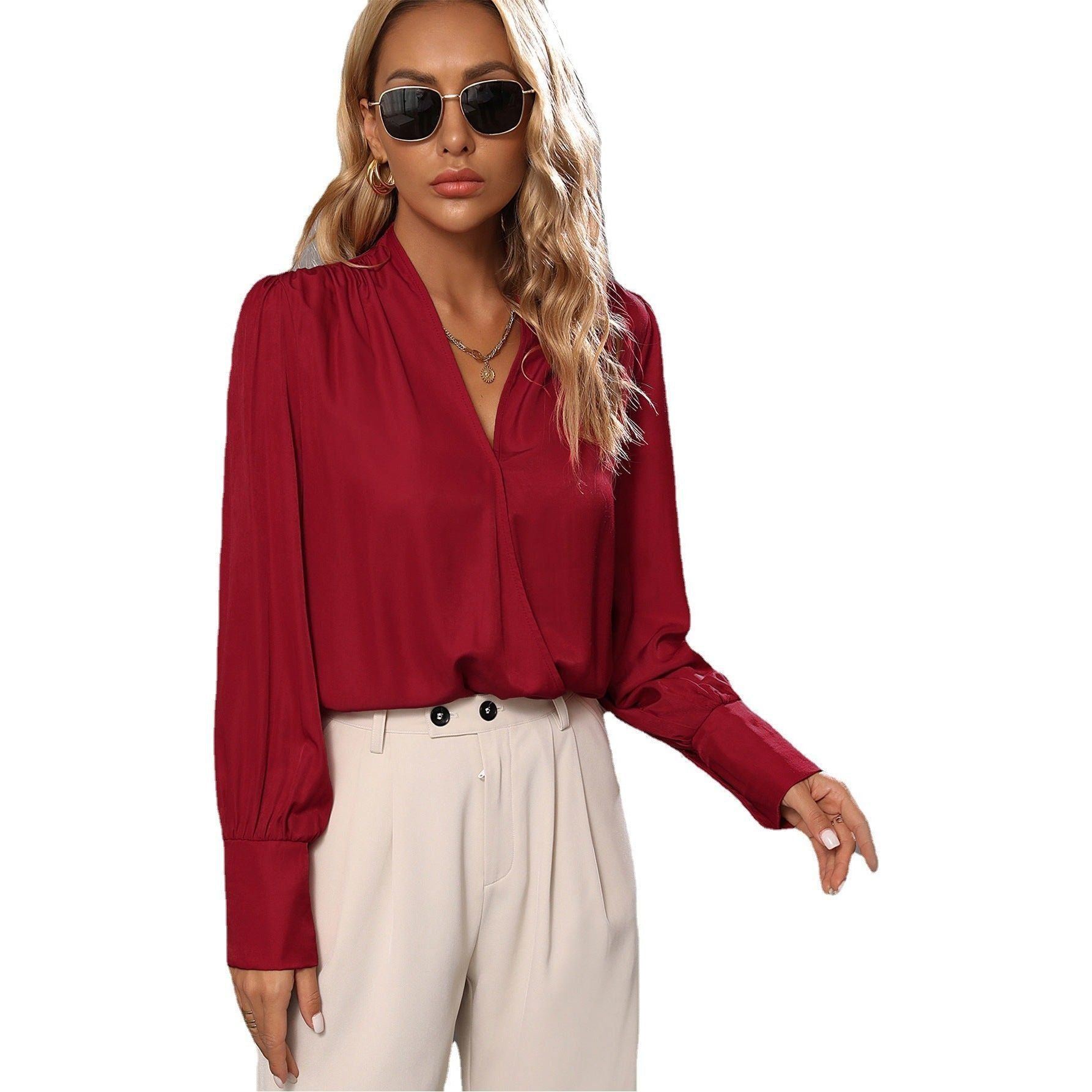 Slim Fit Slimming Long Sleeves Top For Women