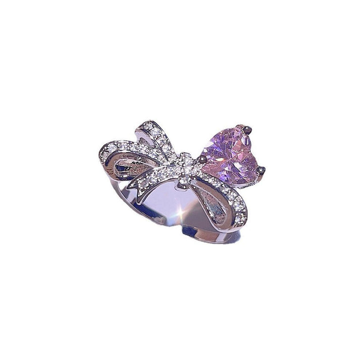 Love Bowknot Zircon Jewelry Three Piece Set - Jointcorp