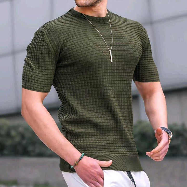 Men's Round Neck Stretch Casual Trend Top T-Shirt - Jointcorp