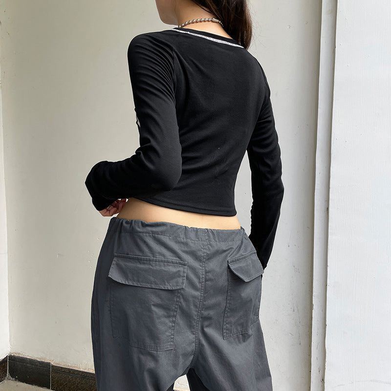 Women's European And American Street Anti-car Slimming Slim-fit Hot Girl Bottoming Top