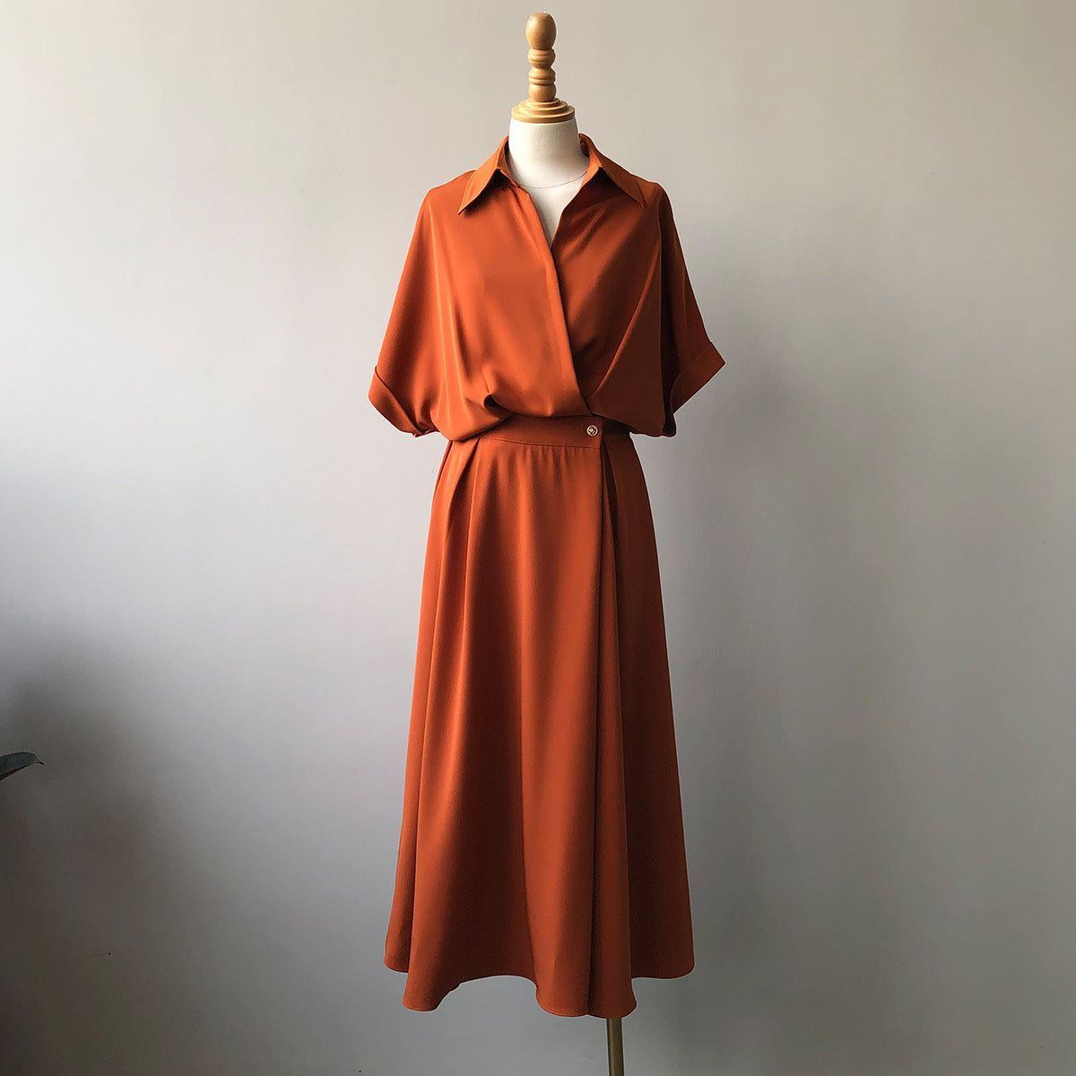 Shirt Dresses Women V-neck Female Temperament - Jointcorp