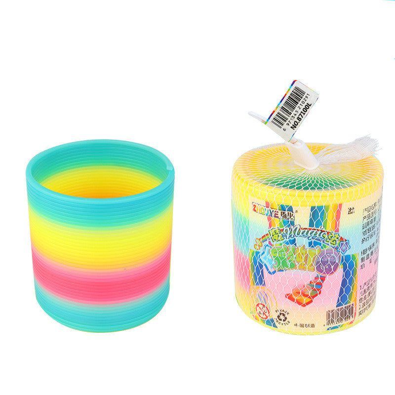 Rainbow Spring Coil Toys Plastic Folding Spring Coil Sports Game Child Funny Fashion Educational Creative Toys Gift For Children