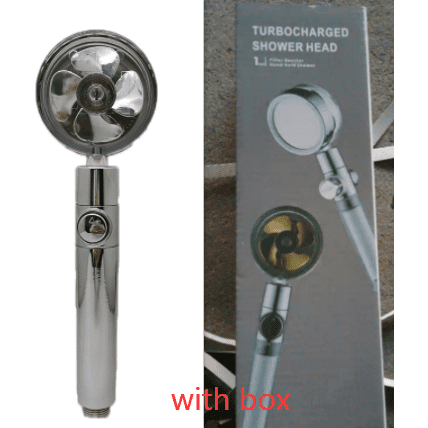 Shower Head Water Saving Flow 360 Degrees Rotating With Small Fan ABS Rain High Pressure Spray Nozzle Bathroom Accessories