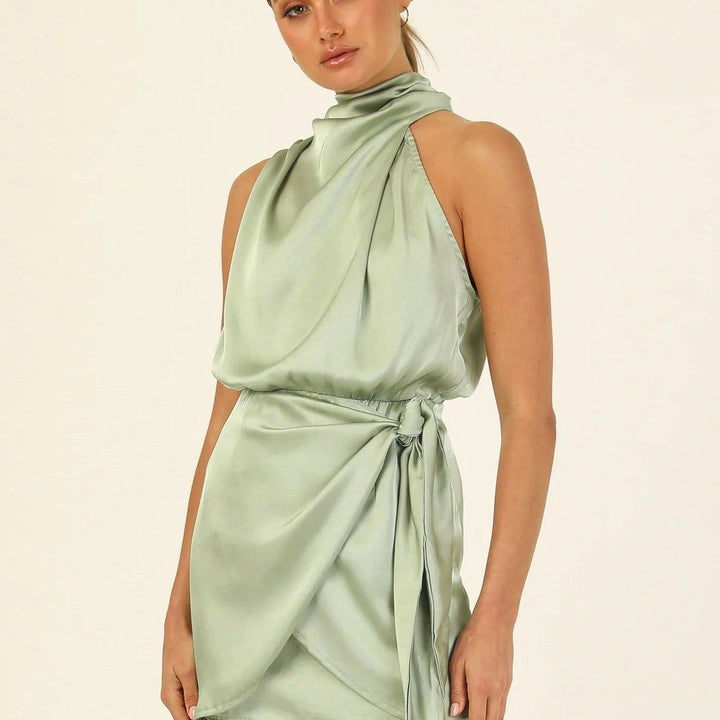 New Hanging Neck Senior Sense Of Satin Straps Slim Celebrity Dresses - Jointcorp