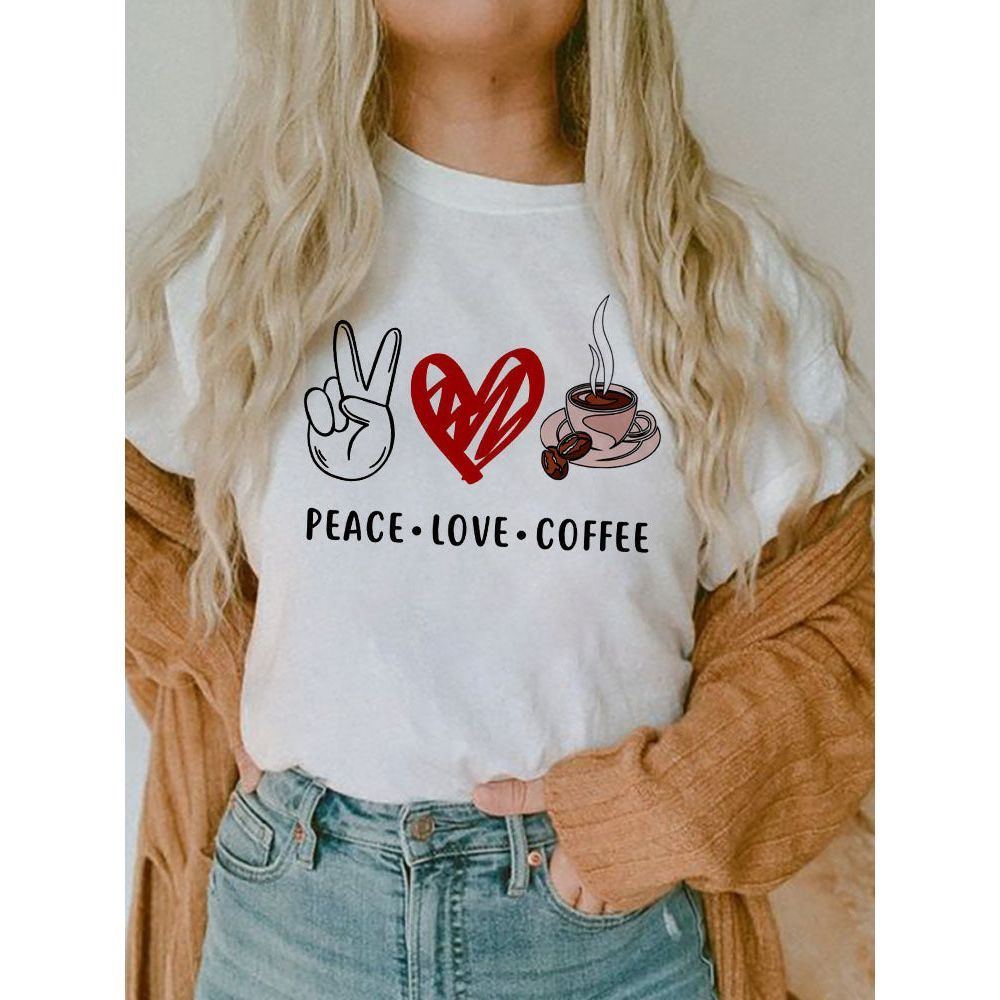 Women's Short-sleeved T-shirt Fashion Printed E Bottoming Shirt