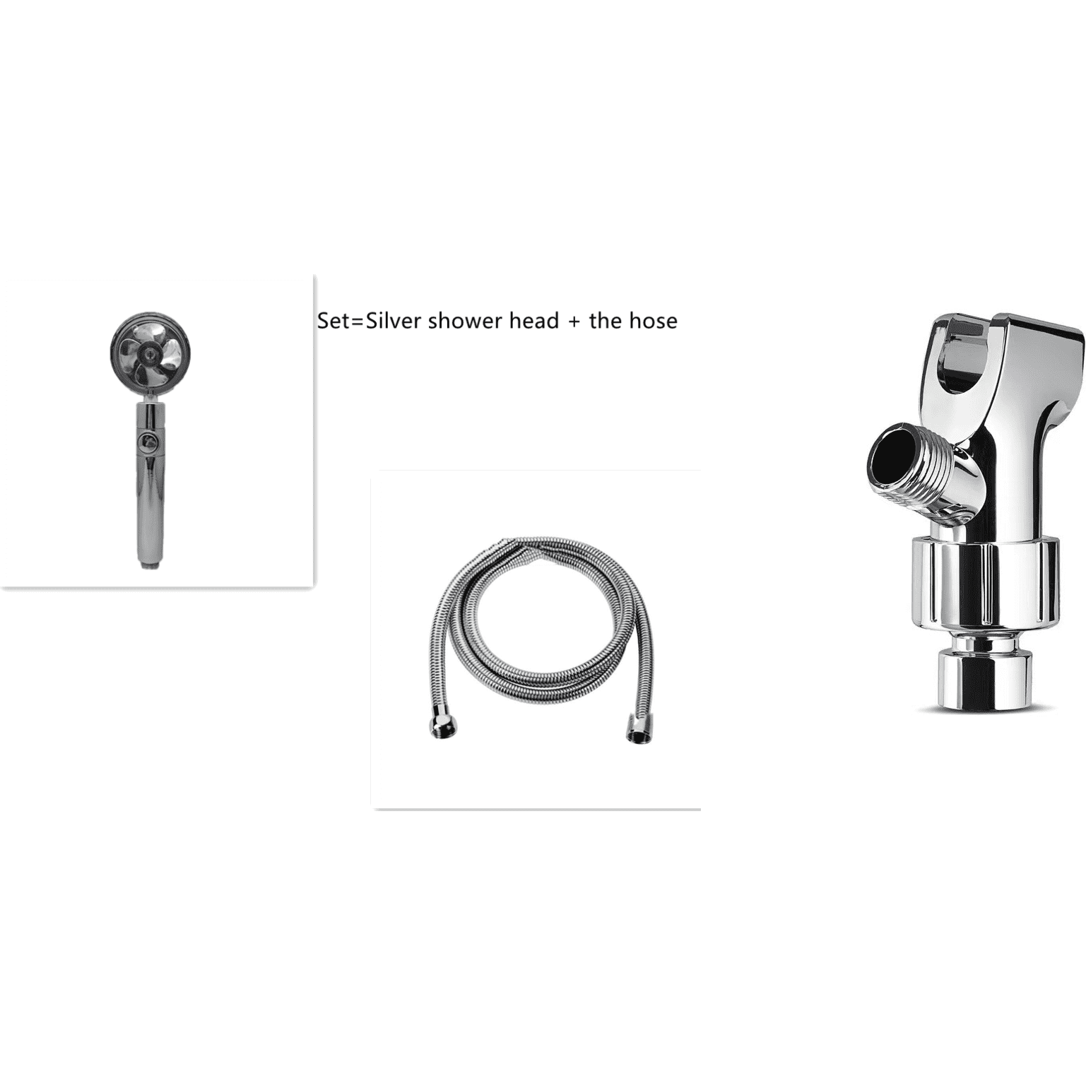Shower Head Water Saving Flow 360 Degrees Rotating With Small Fan ABS Rain High Pressure Spray Nozzle Bathroom Accessories