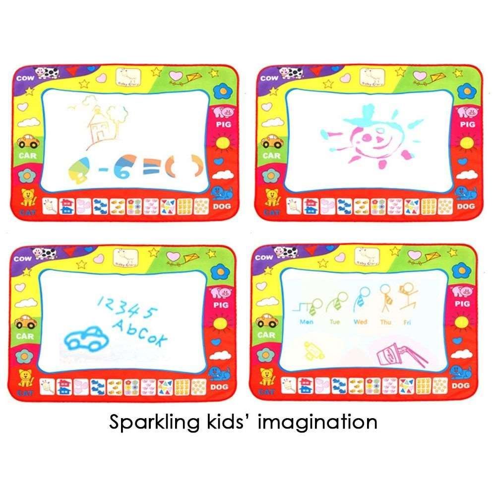 80 x 60cm Baby Kids Add Water with Magic Pen Doodle Painting Picture Water Drawing Play Mat in Drawing Toys Board Gift Christmas