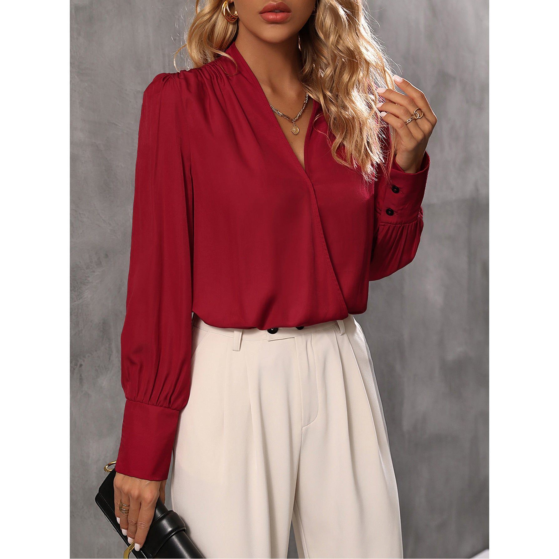 Slim Fit Slimming Long Sleeves Top For Women