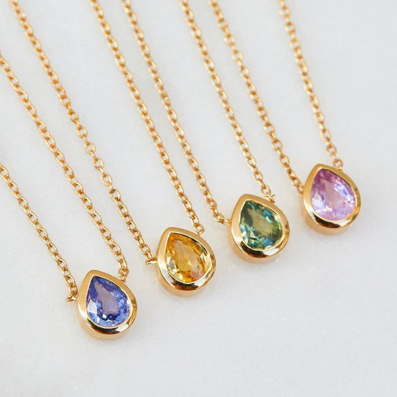 Birthstone Color Zirconium Mini Choker - Jointcorp